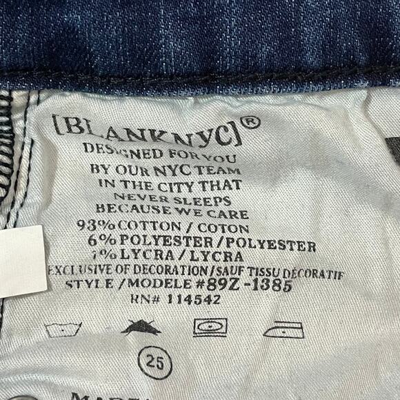 Blank NYC Crop Girlfriend Embellished Jeans - Blue - 25 - Picture 11 of 11